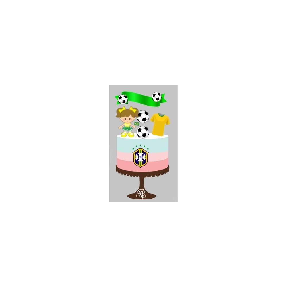Topo de Bolo Copa do Mundo 18 para imprimir