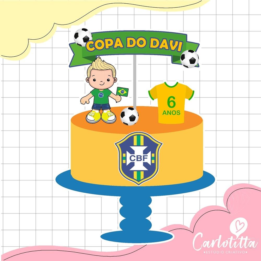 Topo de Bolo Copa do Mundo 32 para imprimir