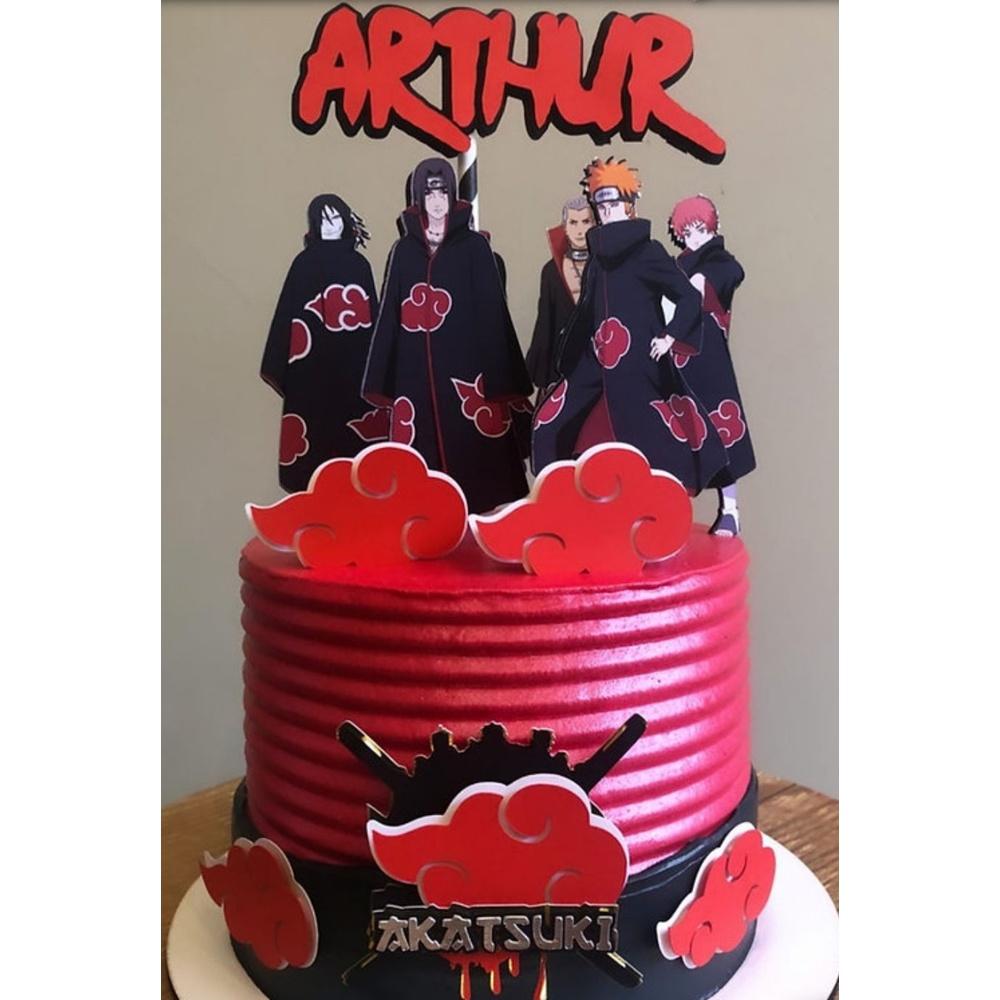 Topo de bolo 04 - Akatsuki a