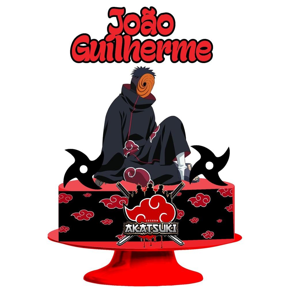 Topo de bolo 07 - Akatsuki a