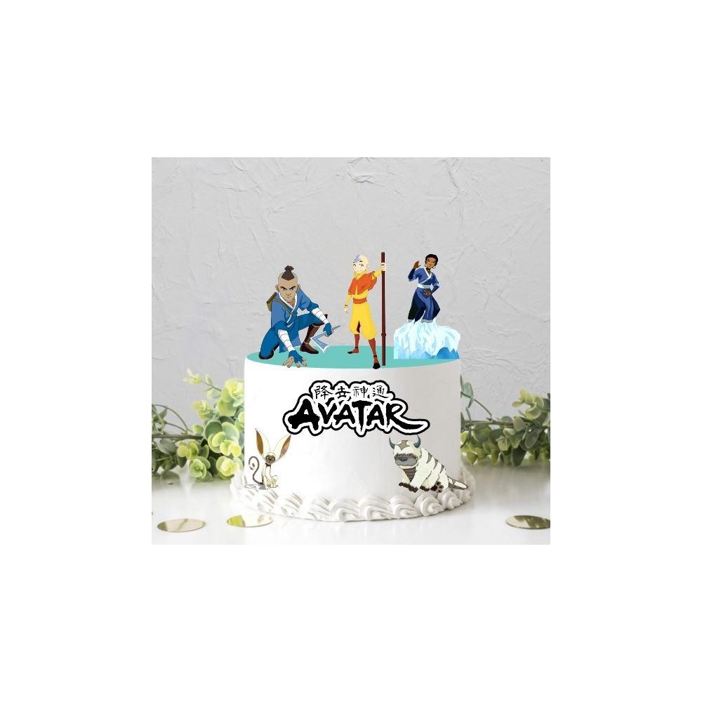 Topo de bolo 01 - Avatar a lenda de Aang a