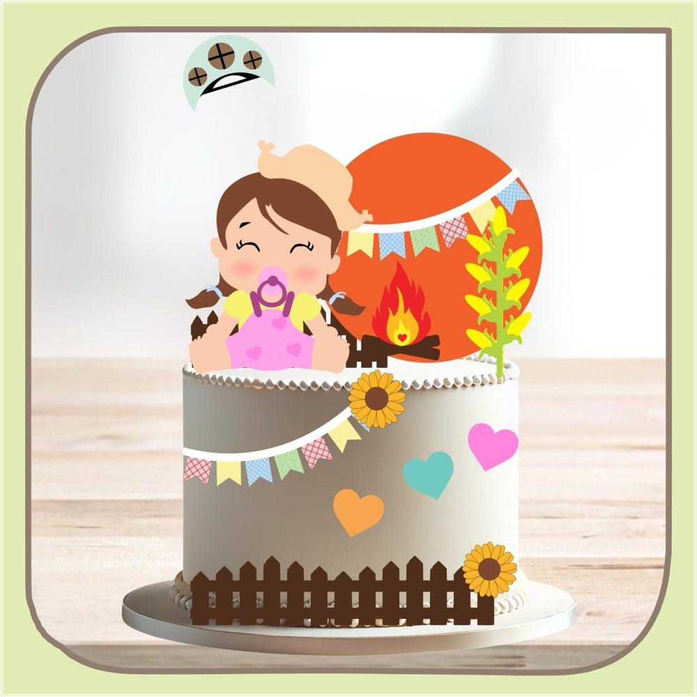 117 - Festa Junina - Arquivo Topo de bolo