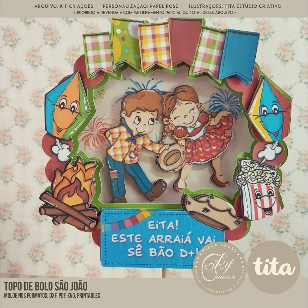 Topo de Bolo Festa junina São João 005