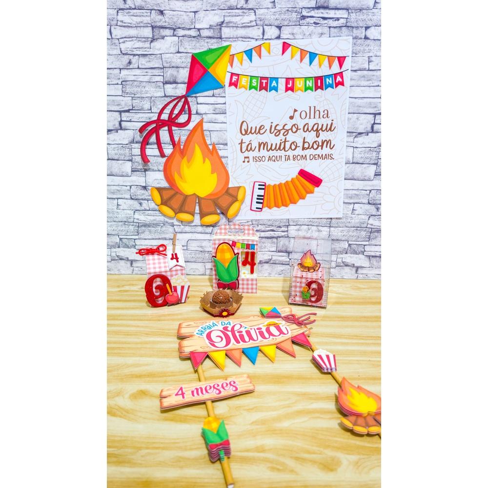 Mesversário Menina - Festa Junina