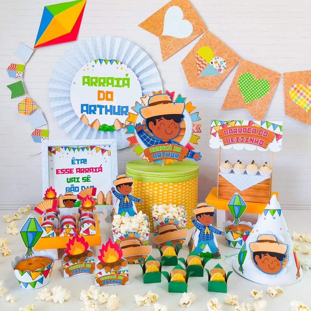 Arquivo de Corte Arraiá Menino Só um Bolinho - Chuvinha de Pape