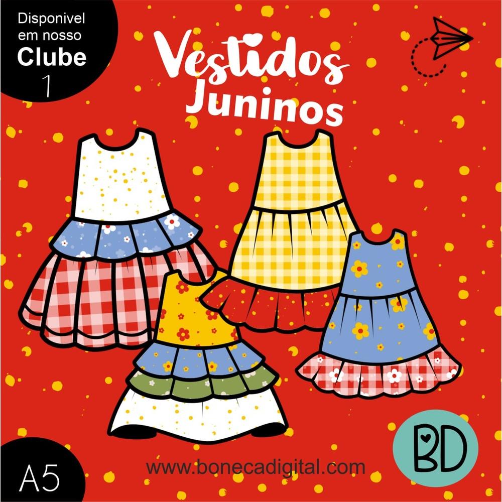 Kit Digital Roupinhas junina Menina