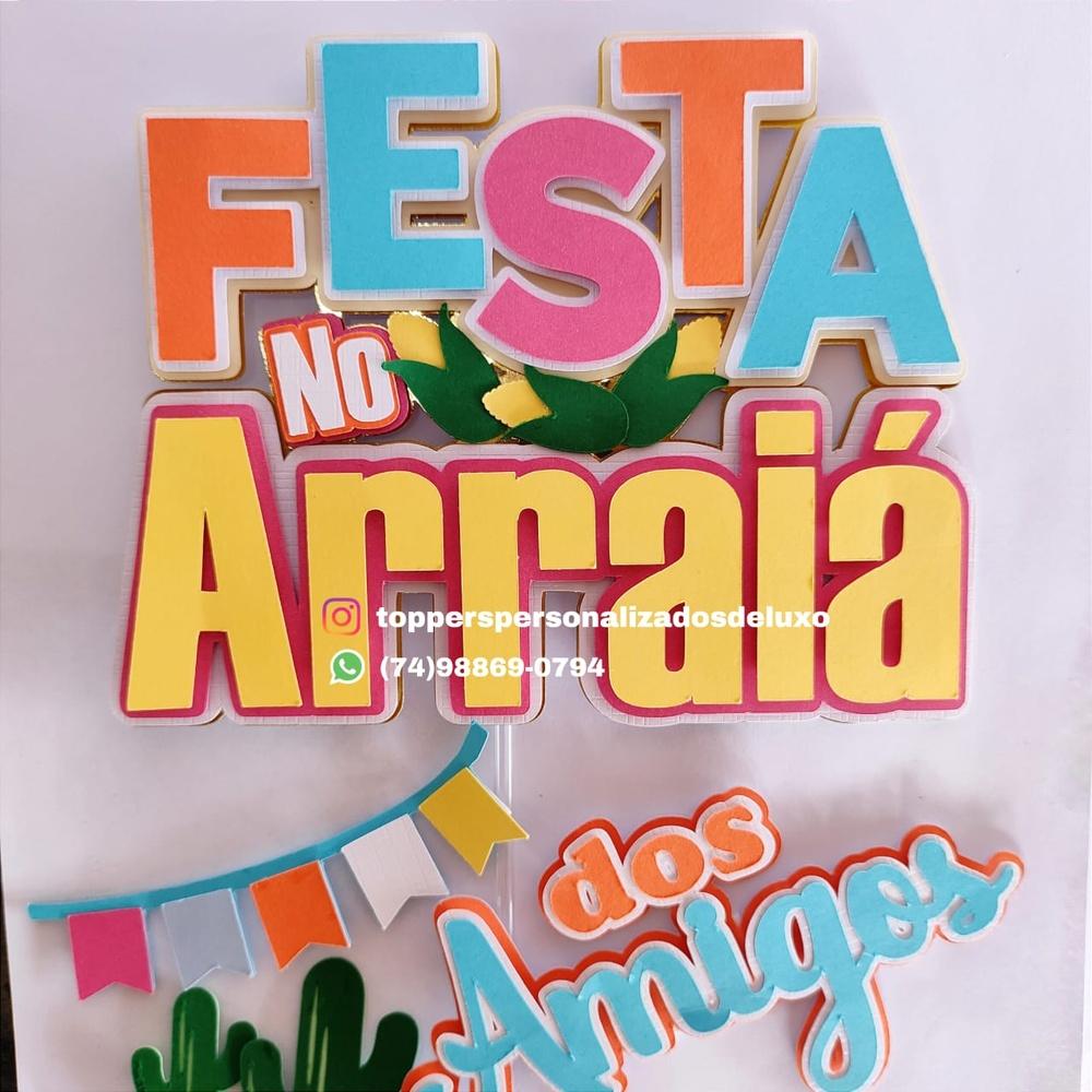 Arquivo topo de bolo ARRAIÁ DOS AMIGOS