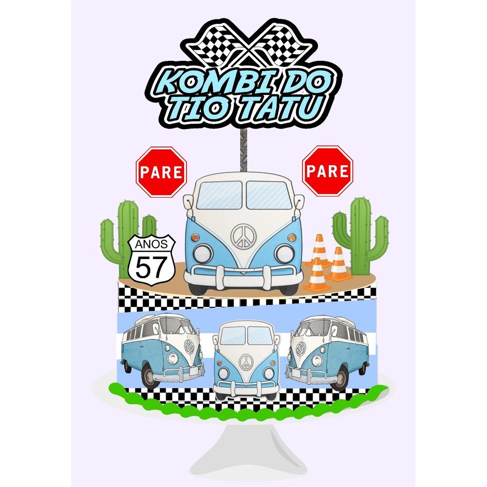 Topo de Bolo Kombi 01