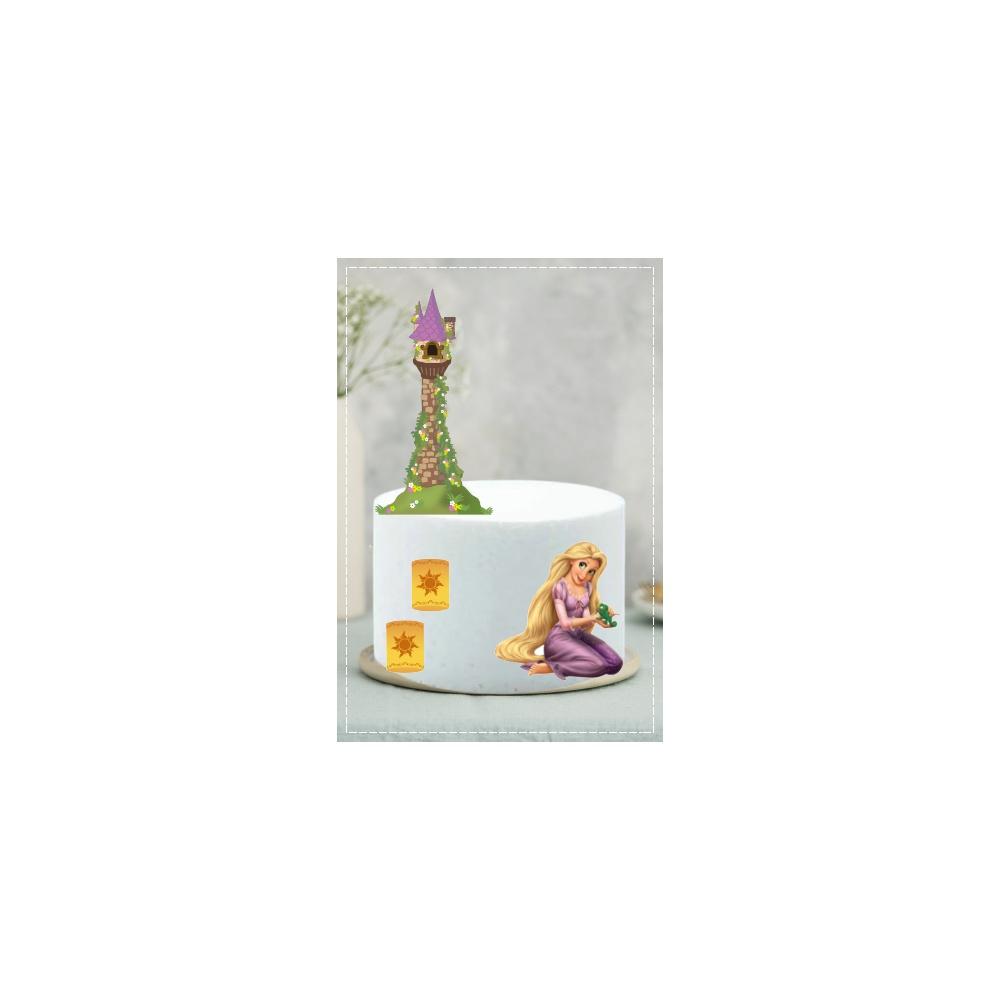Topo de Bolo Enrolados - Rapunzel 02