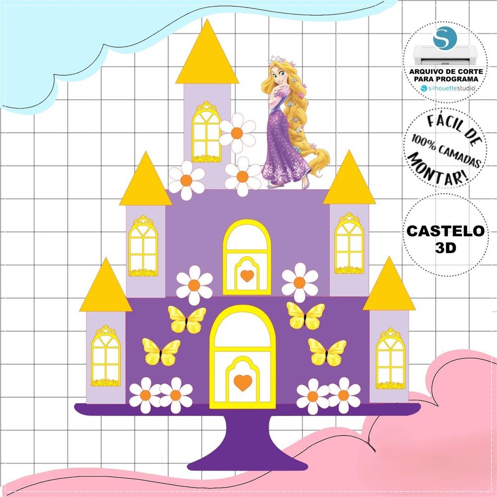 Topo de Bolo Enrolados - Rapunzel 18