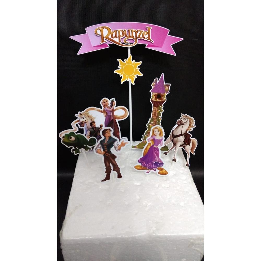 Topo de Bolo Enrolados - Rapunzel 19