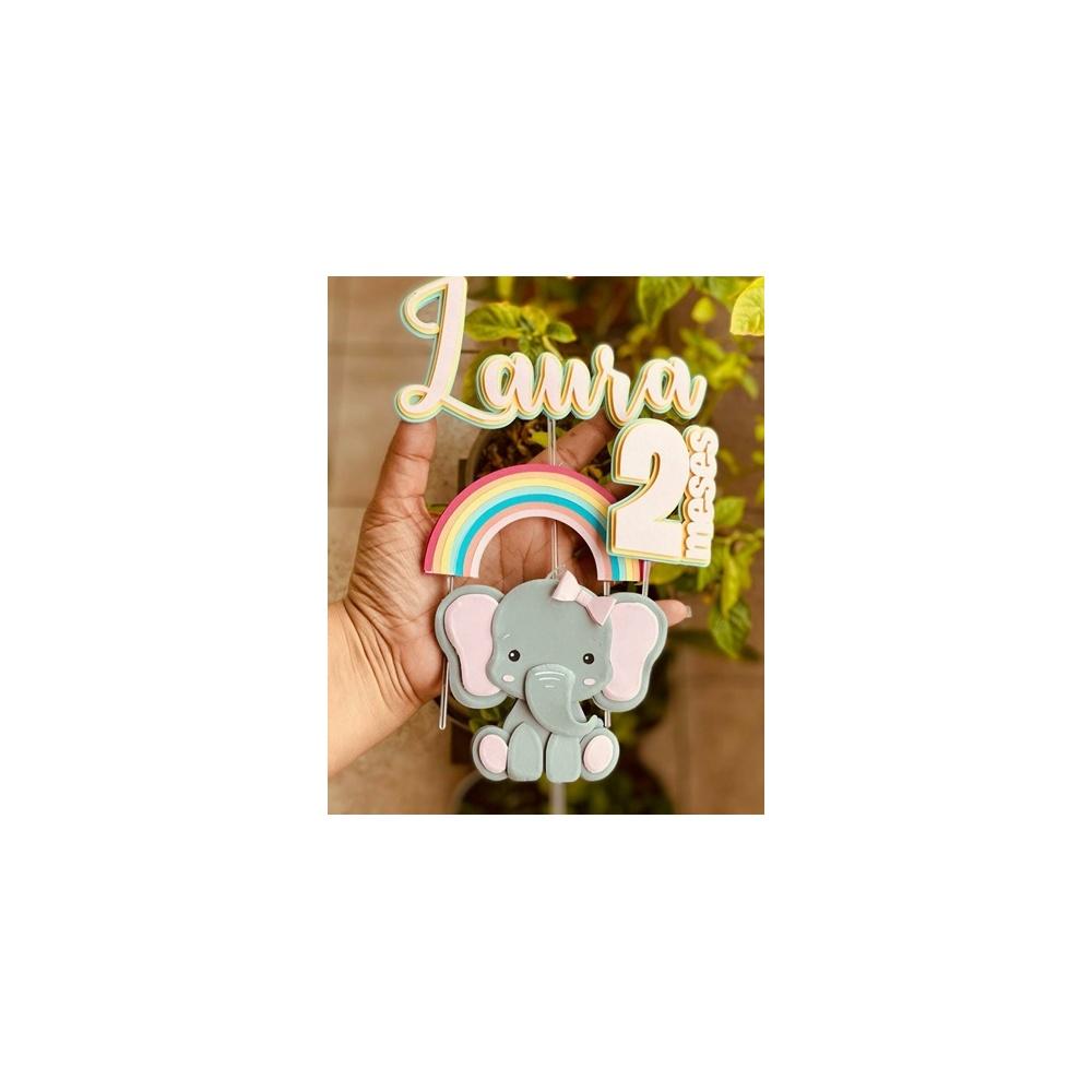 Topo de Bolo Elefantinho 04