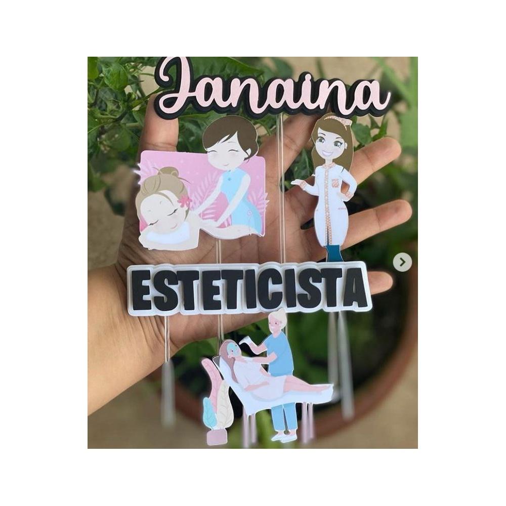 Topo de BoloEstética - Esteticista 01
