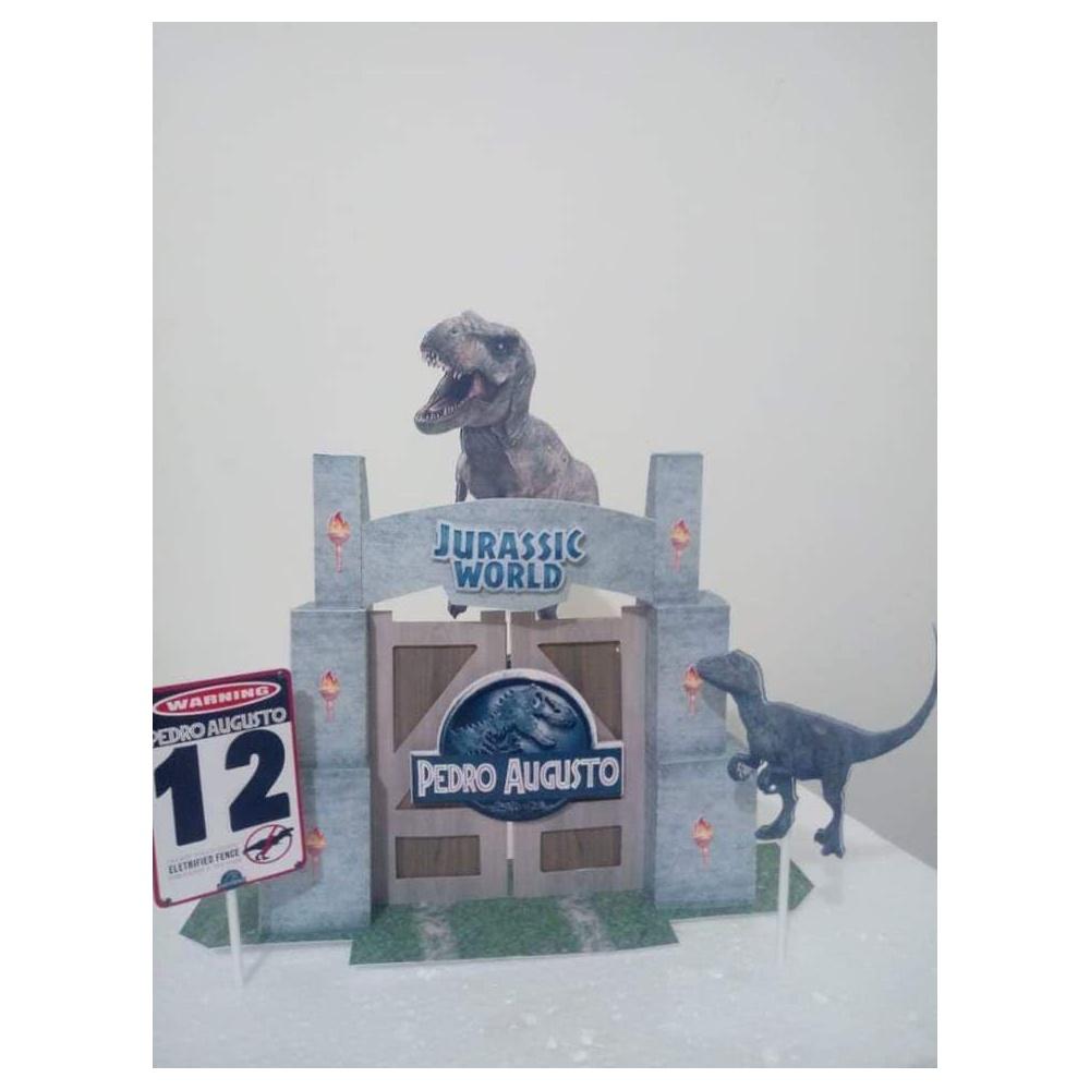 Topo de Bolo Jurassic Park 03