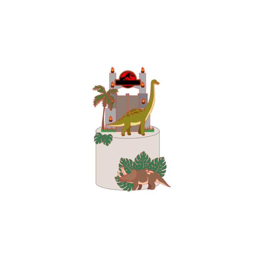 Topo de Bolo Jurassic Park 05