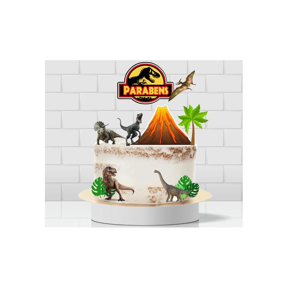Topo de Bolo Jurassic Park 12