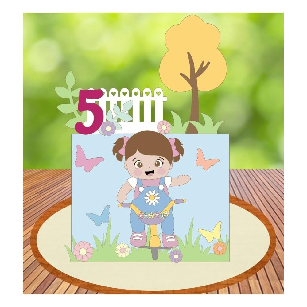 Topo de Bolo Jardim 04 Kits Digitais para Imprimir