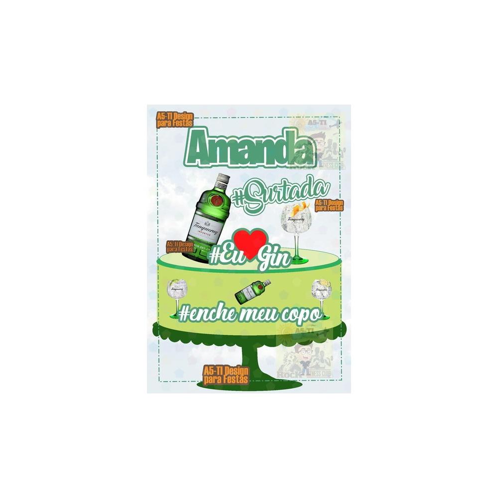 Topo de Bolo Gin Tônica 01 para imprimir