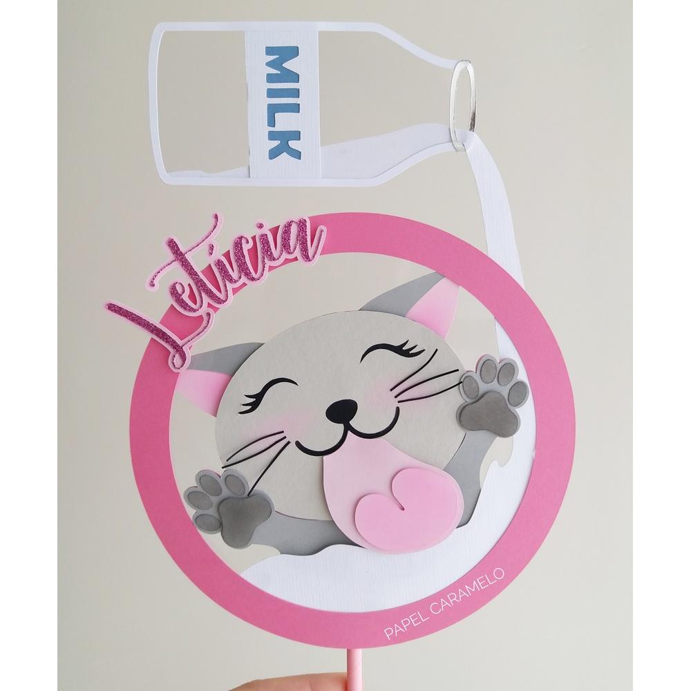 Topo de Bolo Gatinho(a) 15 para imprimir