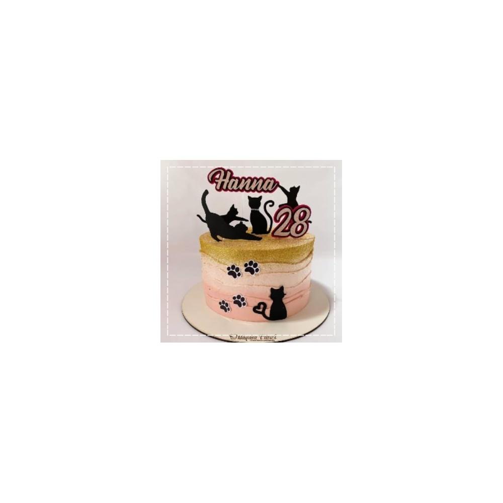 Topo de Bolo Gatinho(a) 21 para imprimir