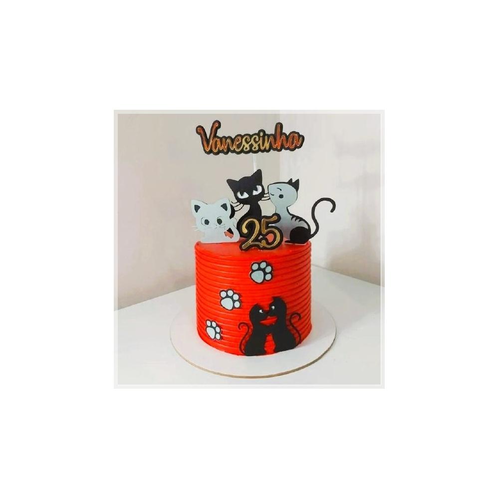 Topo de Bolo Gatinho(a) 35 para imprimir