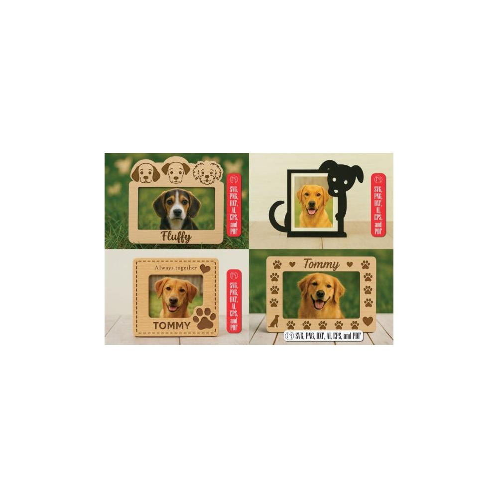 Arquivo de corte Dog-Photo-Frame-Laser-Cut-120646017