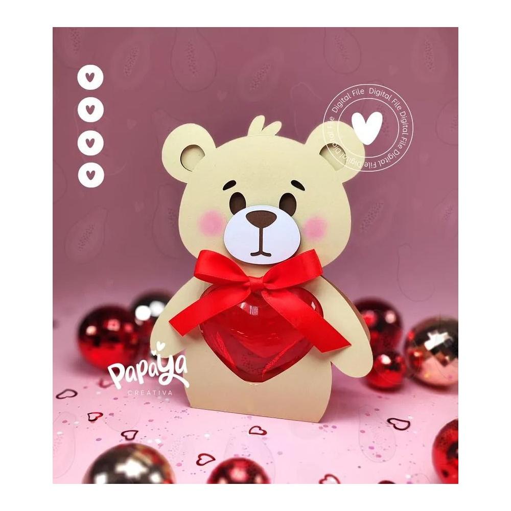 Arquivo de corte Heart Bear Ornament