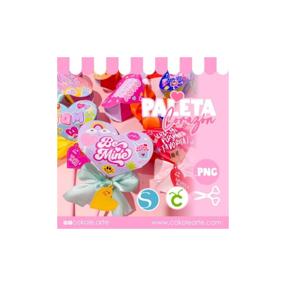 Arquivo de corte Paleta Corazón San Valentin
