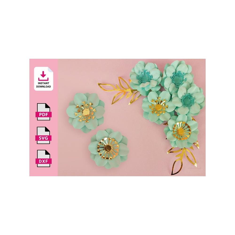 Flower_87_With_Foliage_Abelha_de_Papel