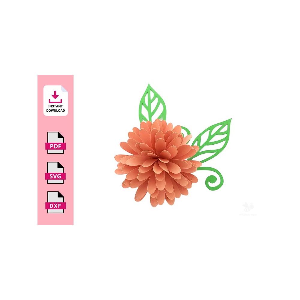 Flower_94_With_Foliage_Abelha_de_Papel