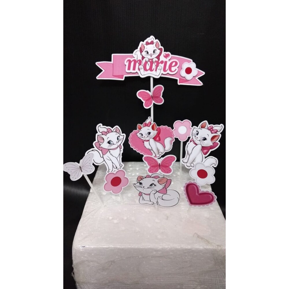 Topo de bolo Gatinha Marie 03 para imprimir