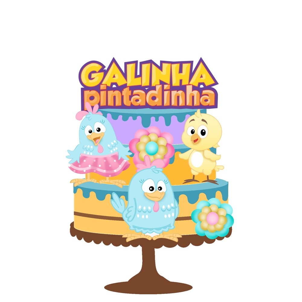 Topo de Bolo Galinha Pintadinha 30