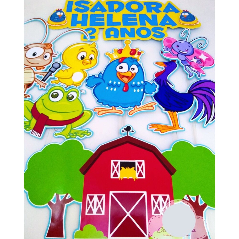 Topo de Bolo Galinha Pintadinha 36