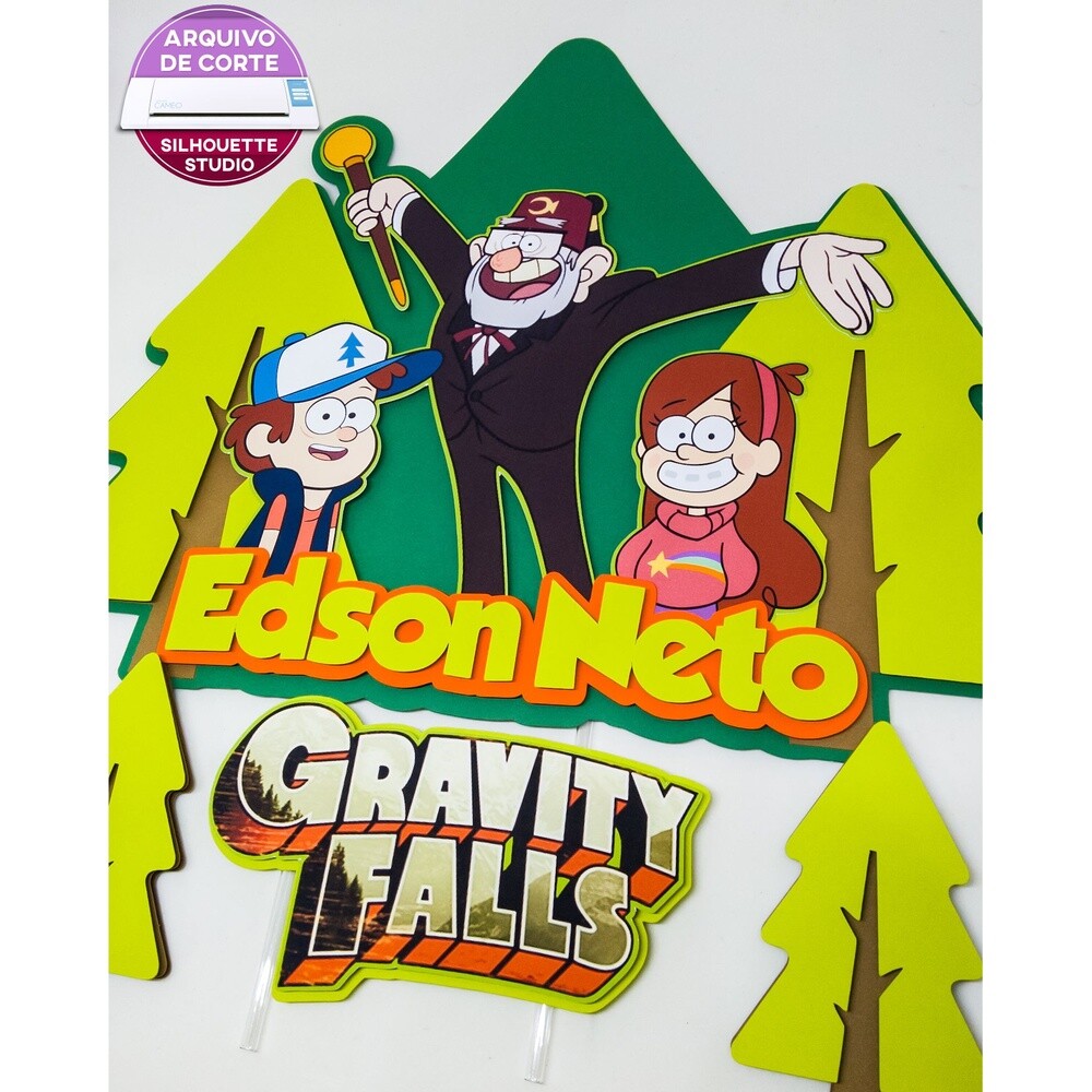Topo de Bolo Gravity Falls 03 para imprimir