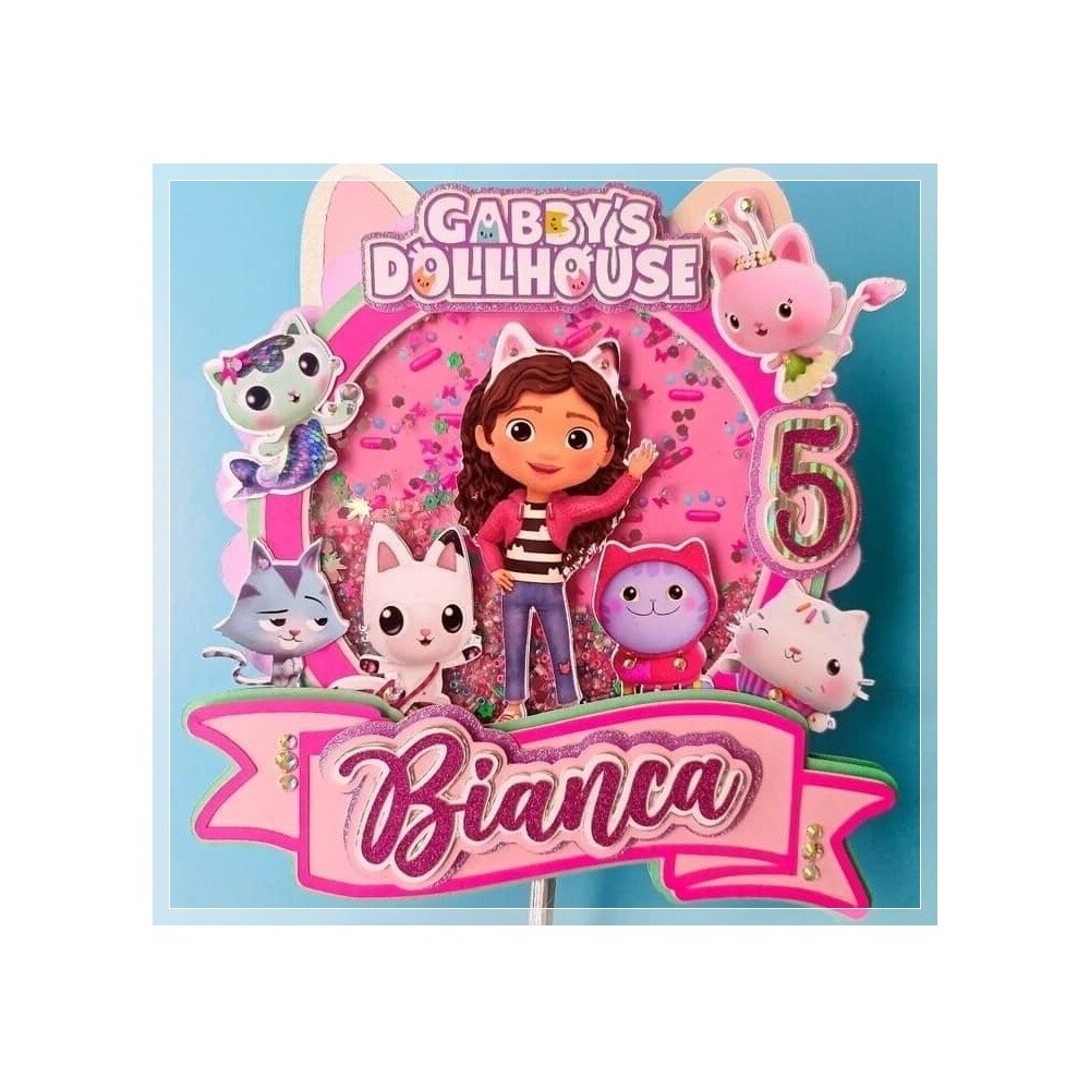 Topo de bolo 08 - A Casa mágica de Gabby a