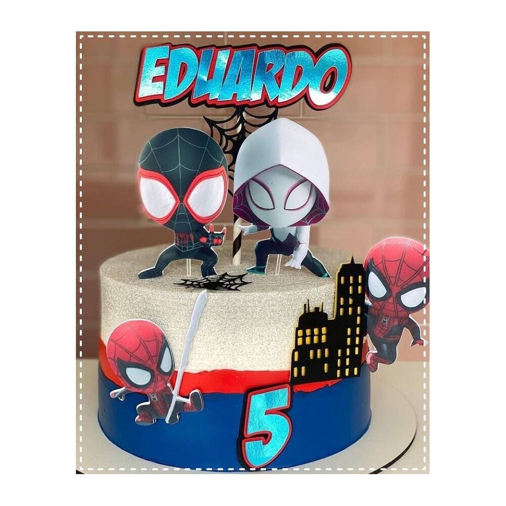 Topo de bolo 04 - Aranha Fantasma a