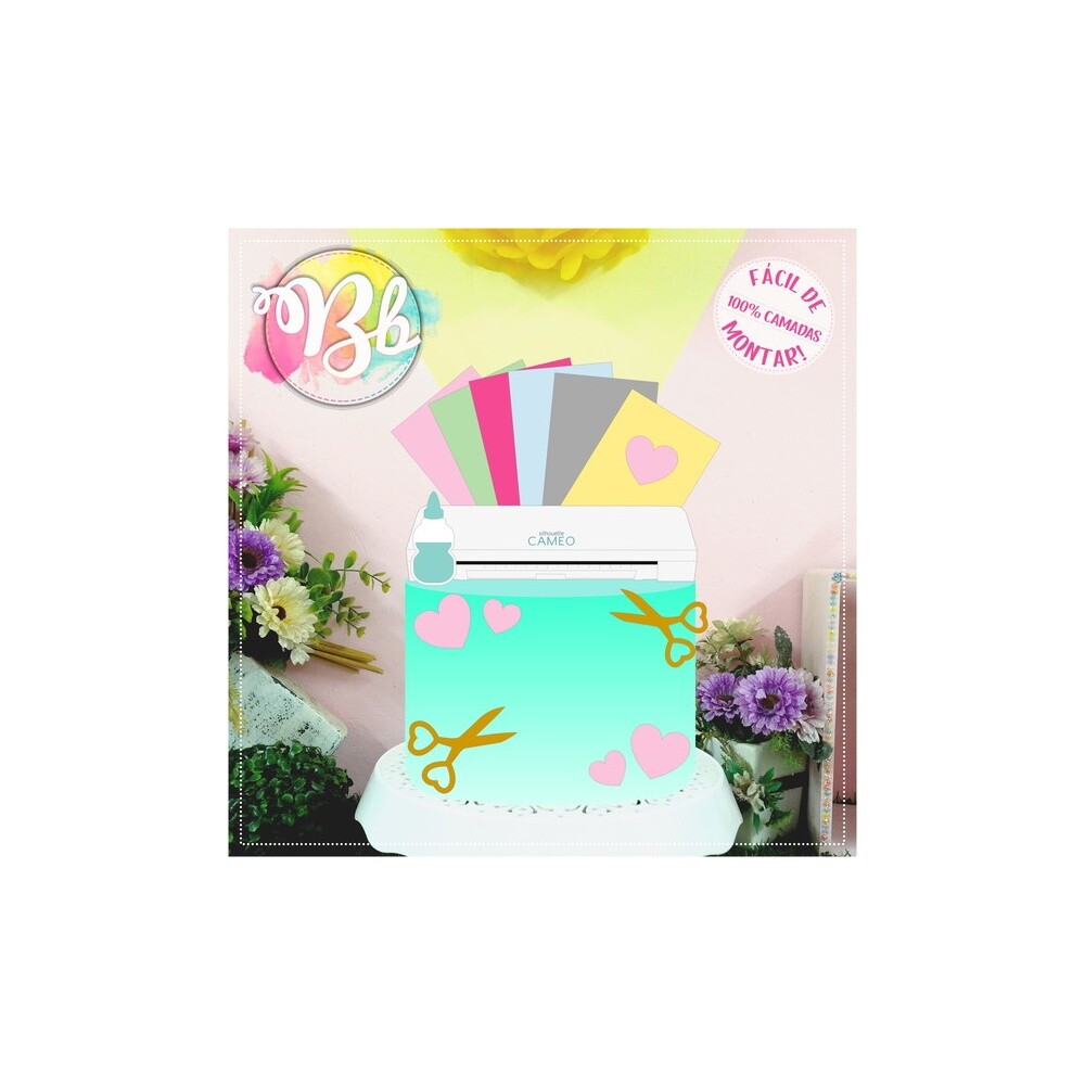 Topo de bolo 02 - Artesã a