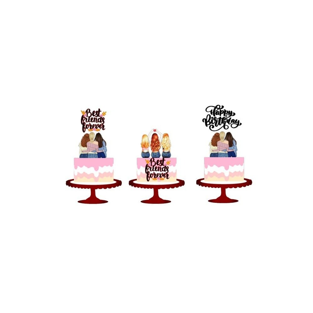 Topo de bolo 06 - Amigas a