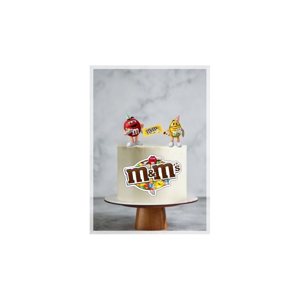 Topo de Bolo M&M chocolate 02 para imprimir