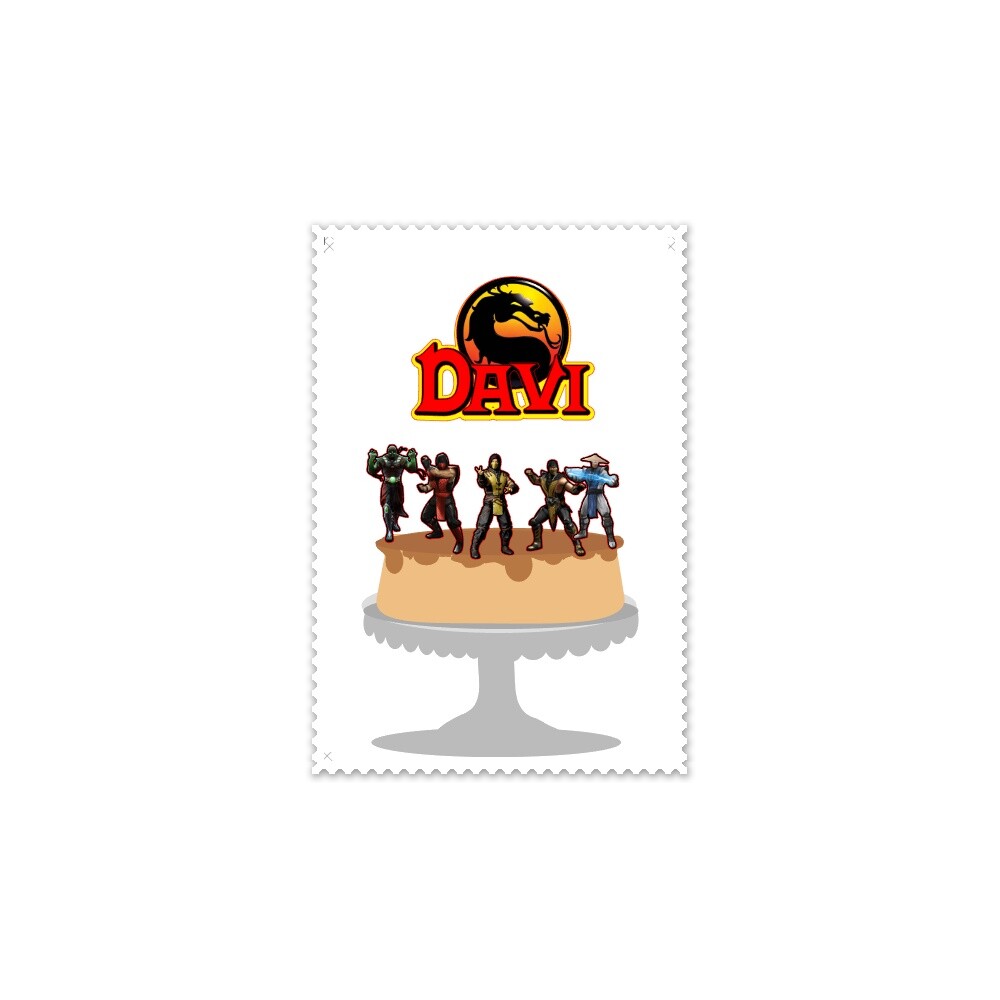 Topo de Bolo Mortal Kombat 01 Arquivo digital
