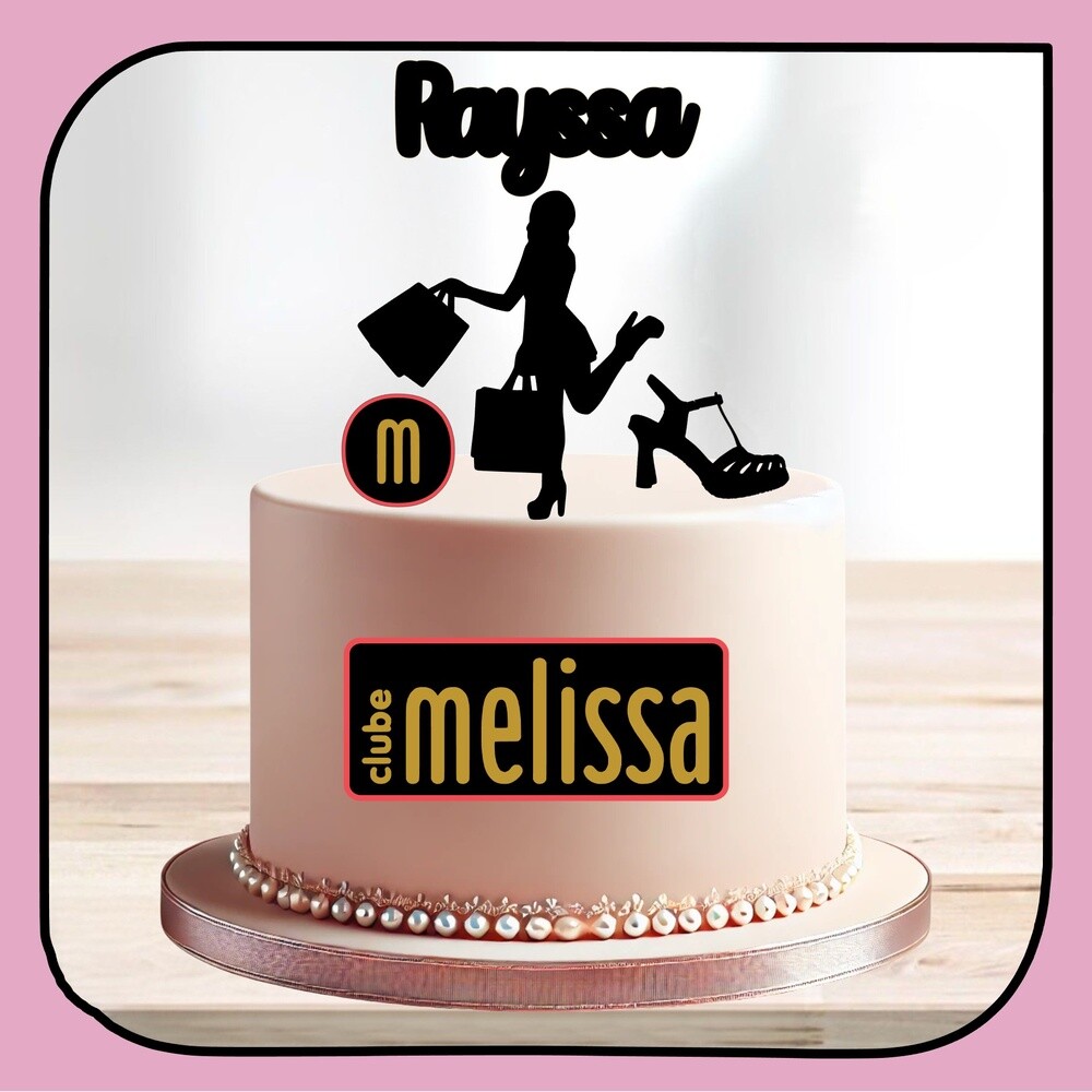 Topo de Bolo Melissa 03 Arquivo digital