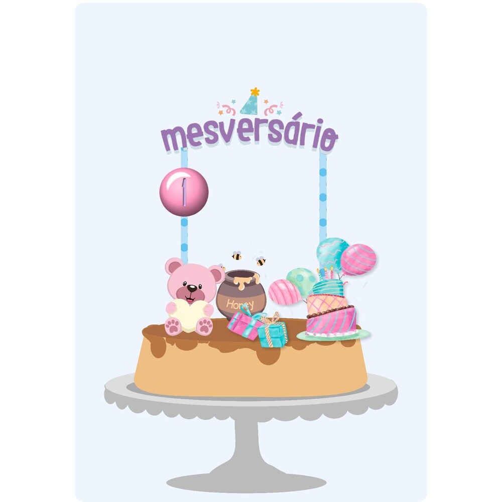 Topo de Bolo Mesversário 11 Arquivo digital