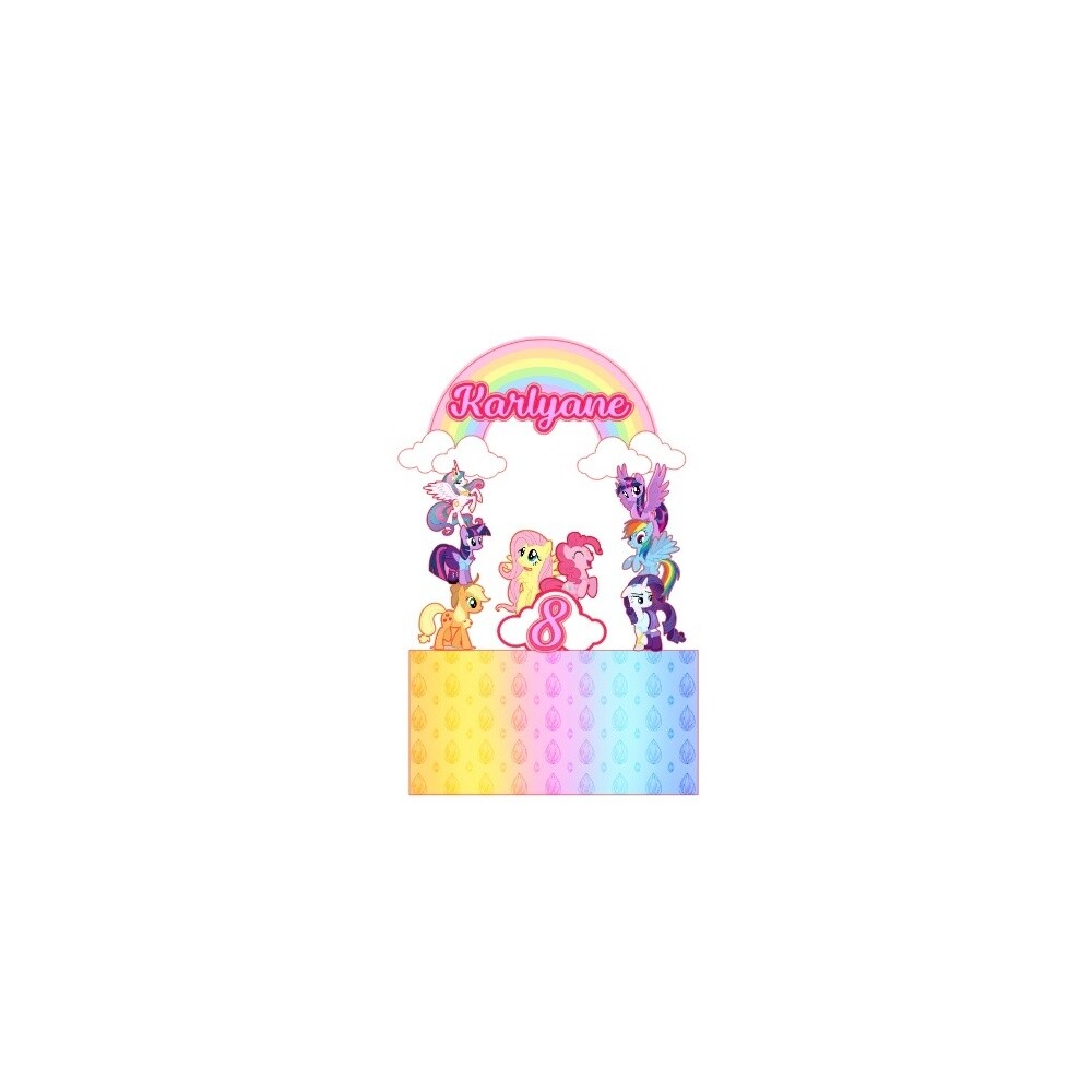 Topo de Bolo My Little Pony 08 Arquivo digital