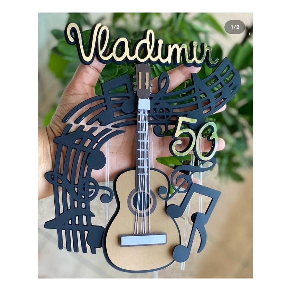 Topo de Bolo Música 25 Arquivo digital