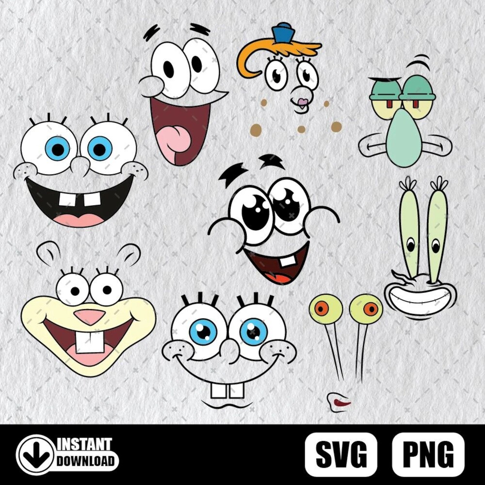 Desenho animado rosto Bob esponja svg png