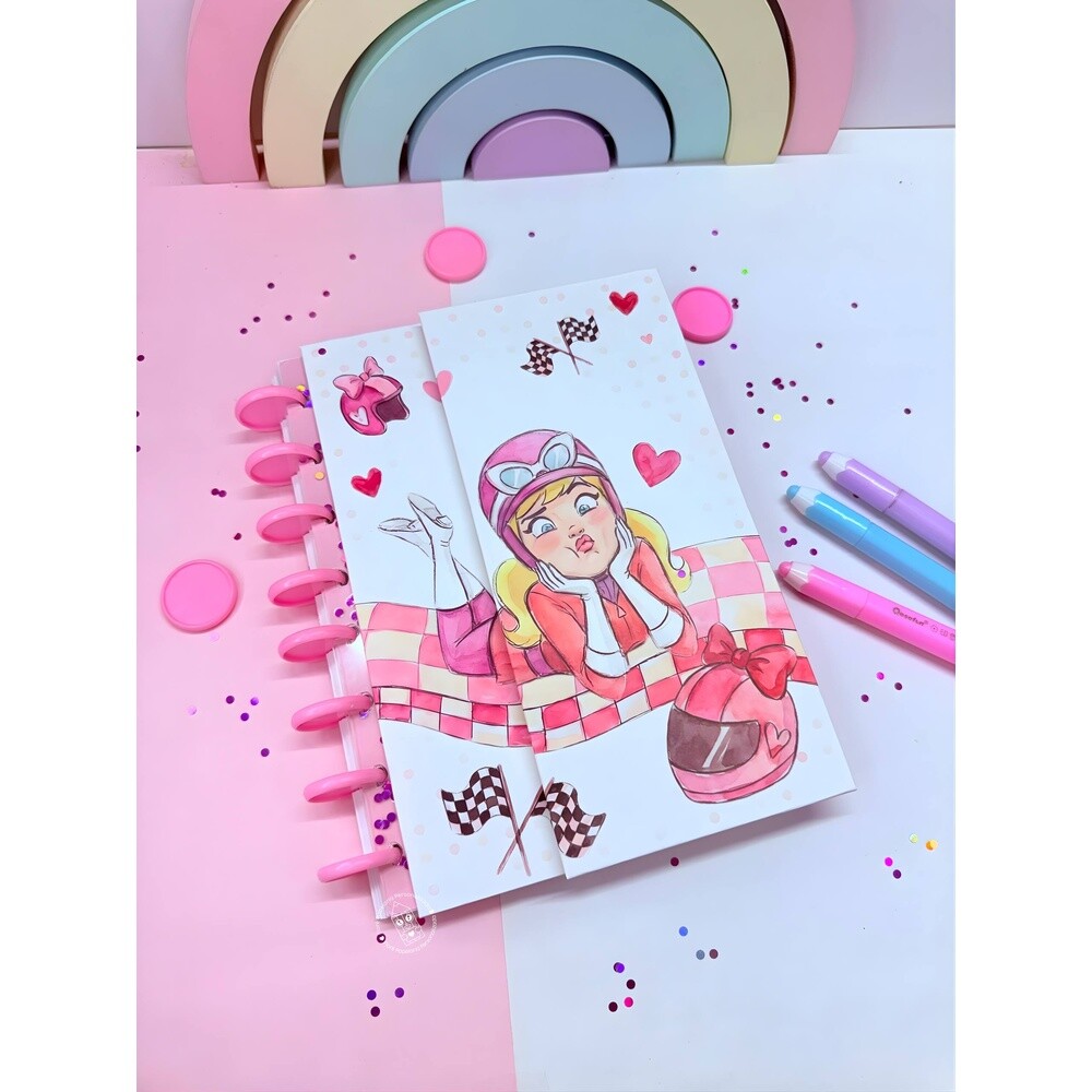 Kit Encadernação Especial Duplo Disco A5 - Penelope Pitstop Arq