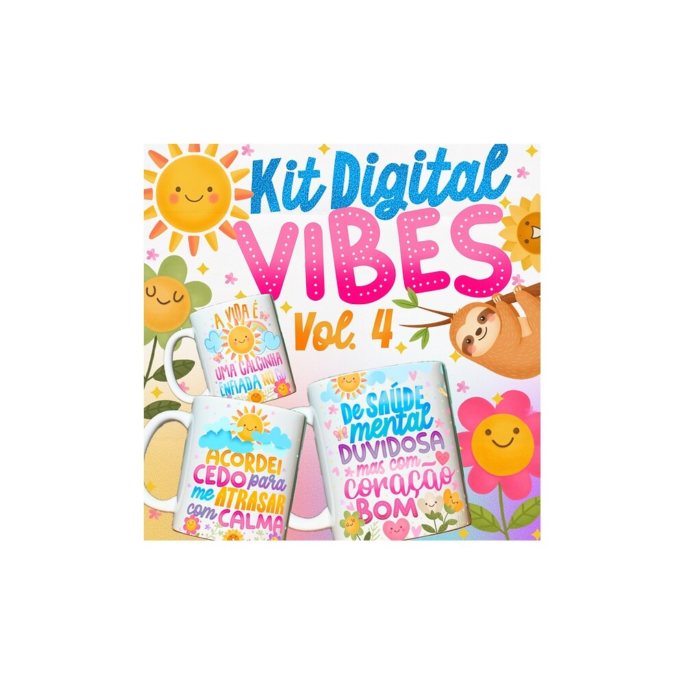 Combo arte para canecas LANÇAMENTO VIBES VOL. 4