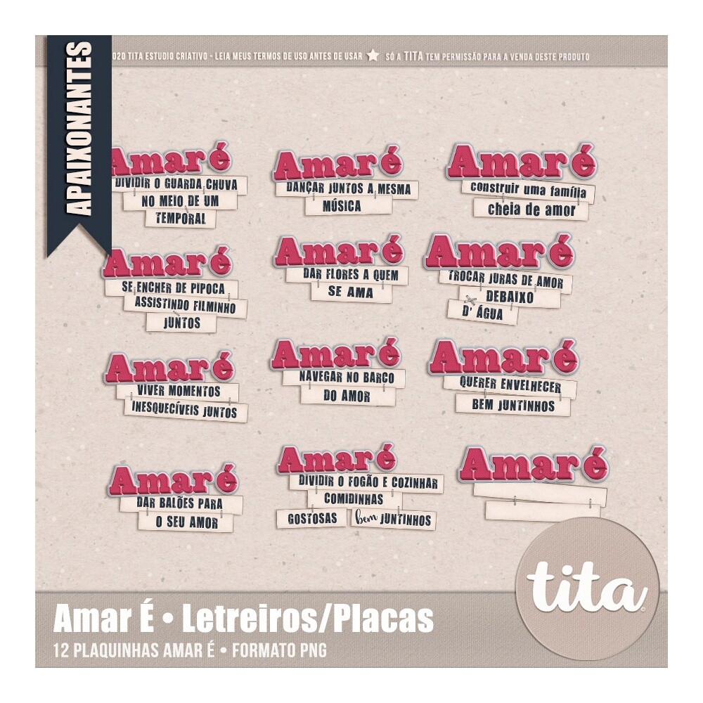 Amar É • Letreiros %3A Placas