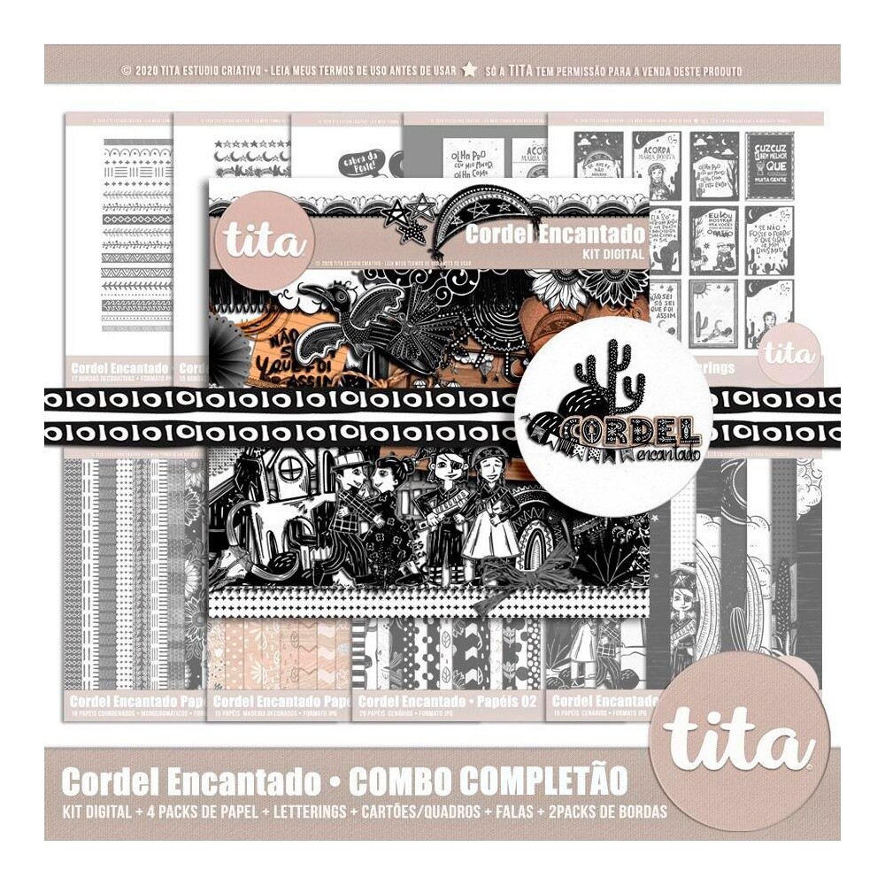 Cordel Encantado • Combo Completão (Ilustrações e papéis)
