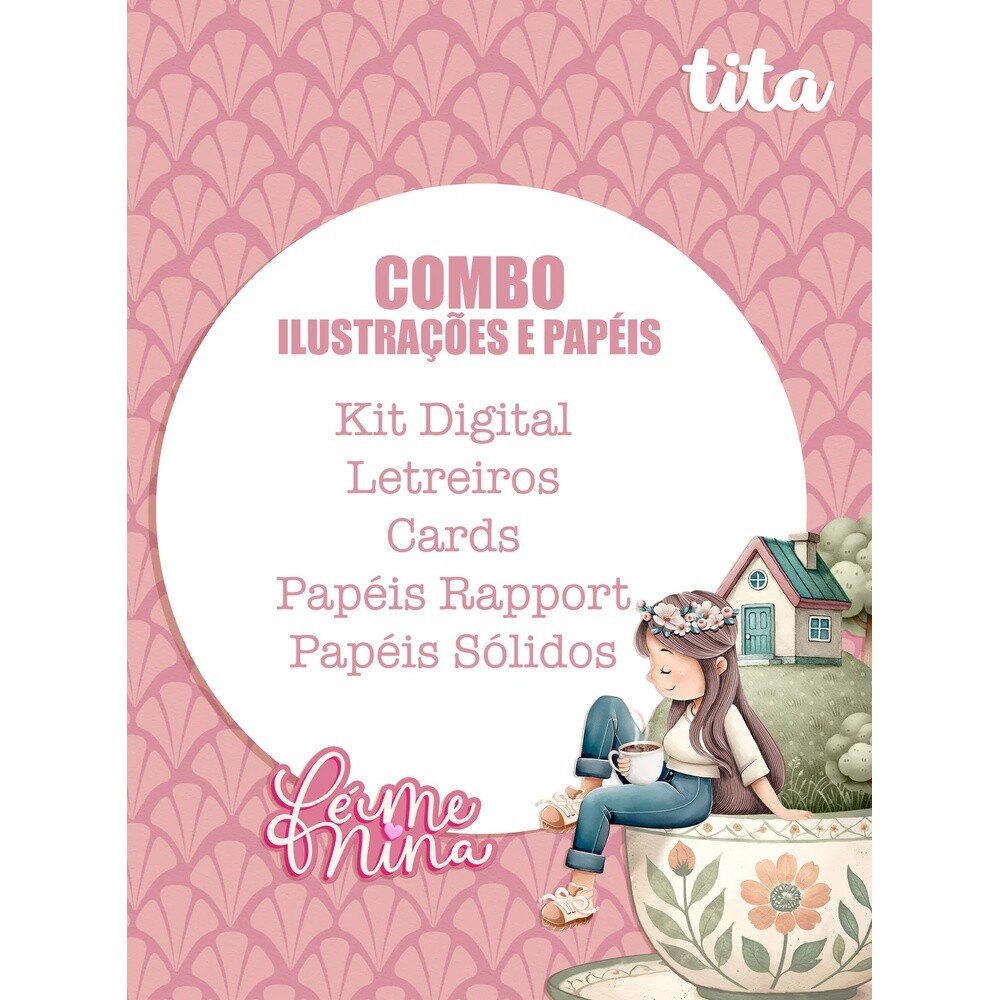 Fé Menina - Combo Ilustrações e Papéis